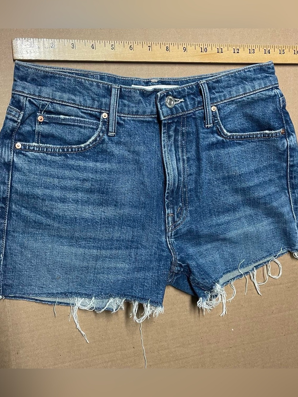 Mother Shorts The Dutchie Short Fray Women's Cut Off Jean Shorts Stretch 26 - Picture 7 of 10